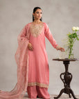 3 Piece Embroidered Badla Suit Pret SS - 25