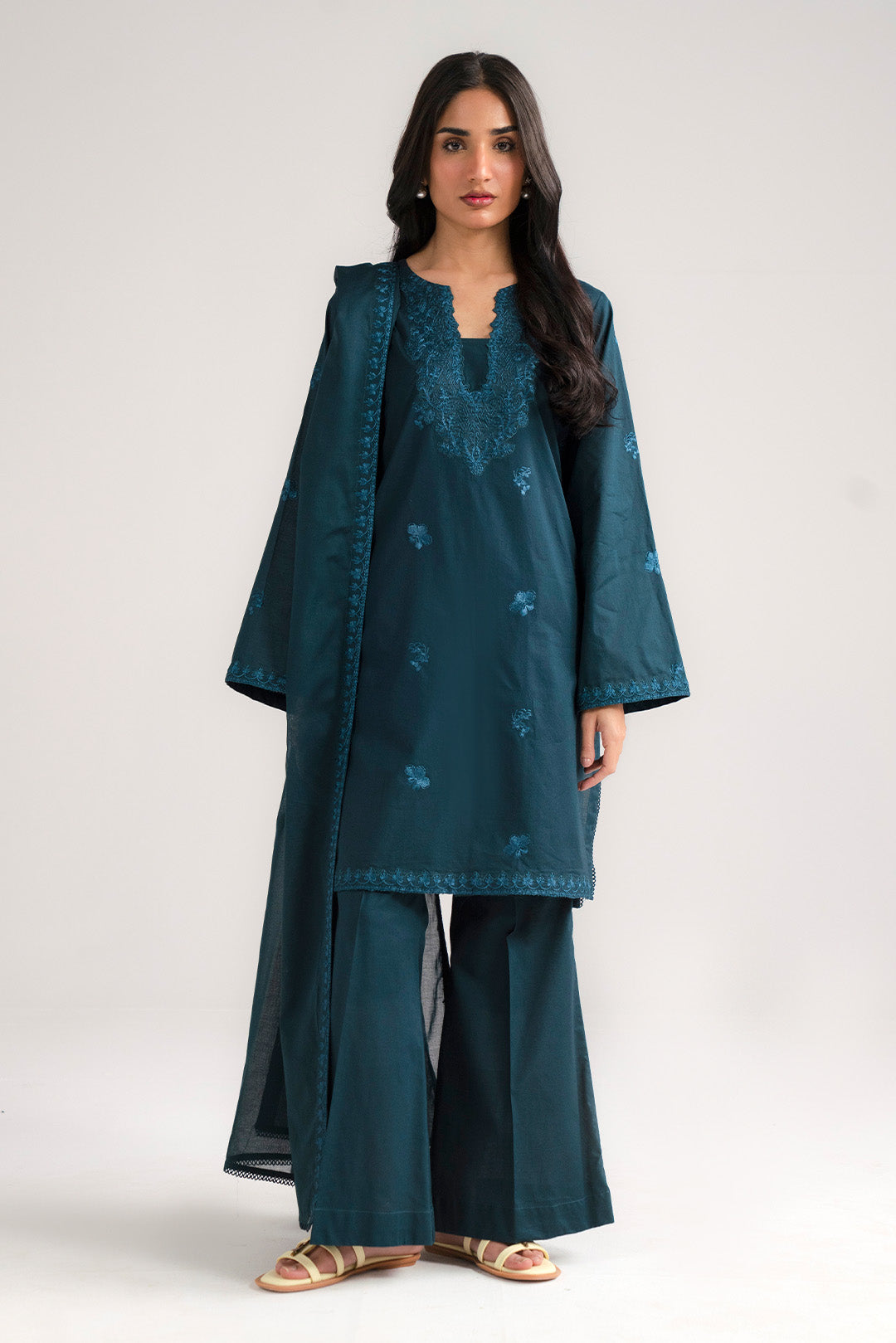 3 Piece Embroidered Lawn Suit Beena Unstitched - 26