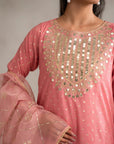 3 Piece Embroidered Badla Suit Pret SS - 25