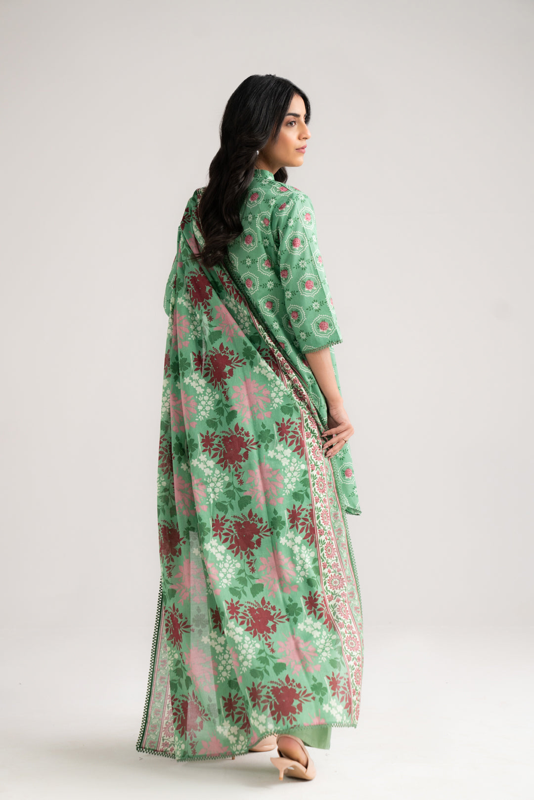 3 Piece Printed Lawn Suit Beena Unstitched - 26