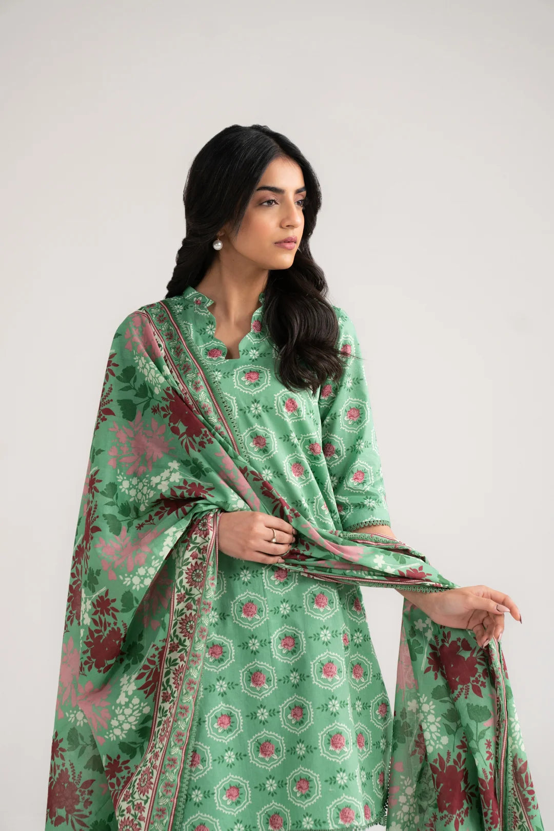3 Piece Printed Lawn Suit Beena-Feb-26