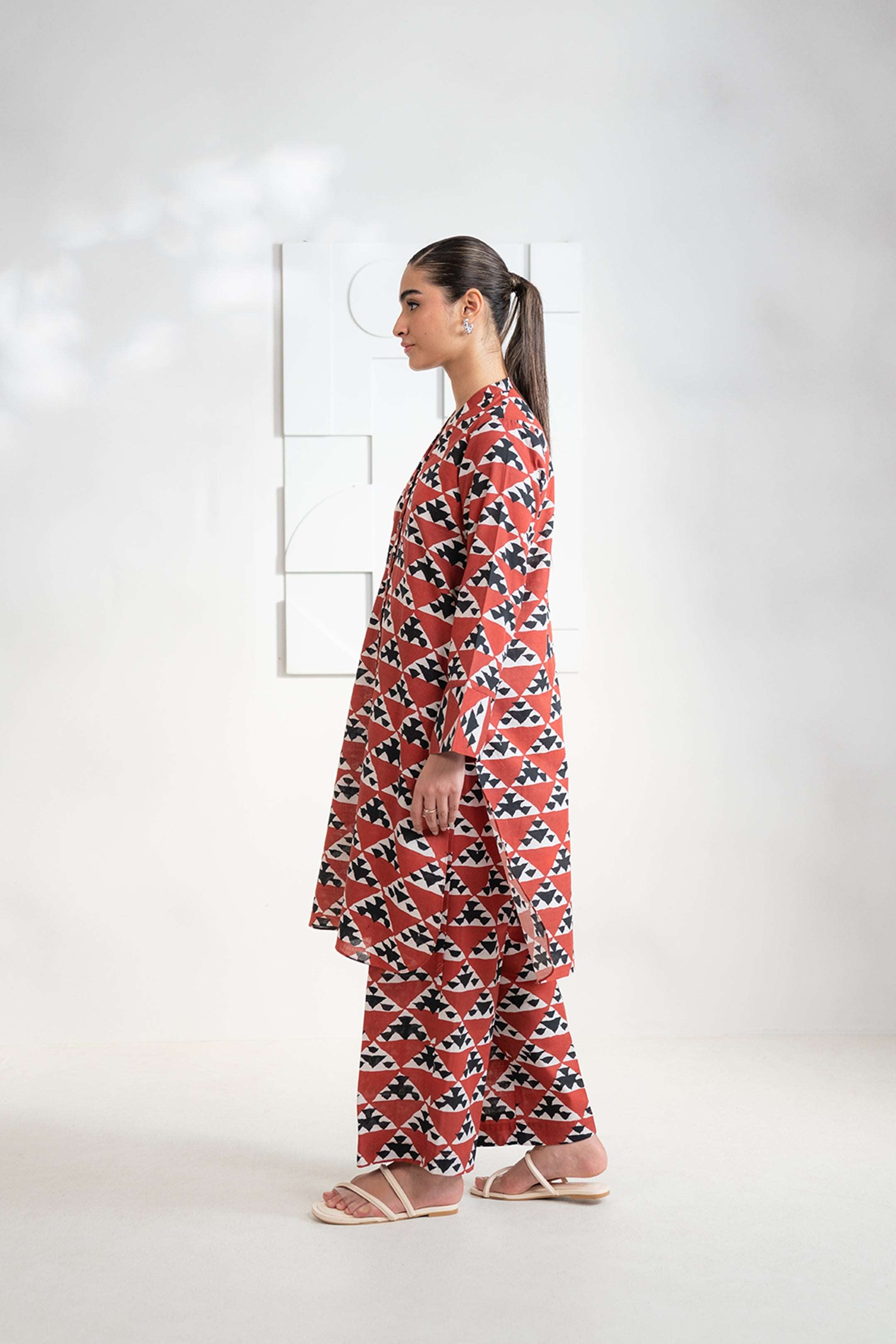 2 Piece Printed Khaddar Suit Pret Winter-24