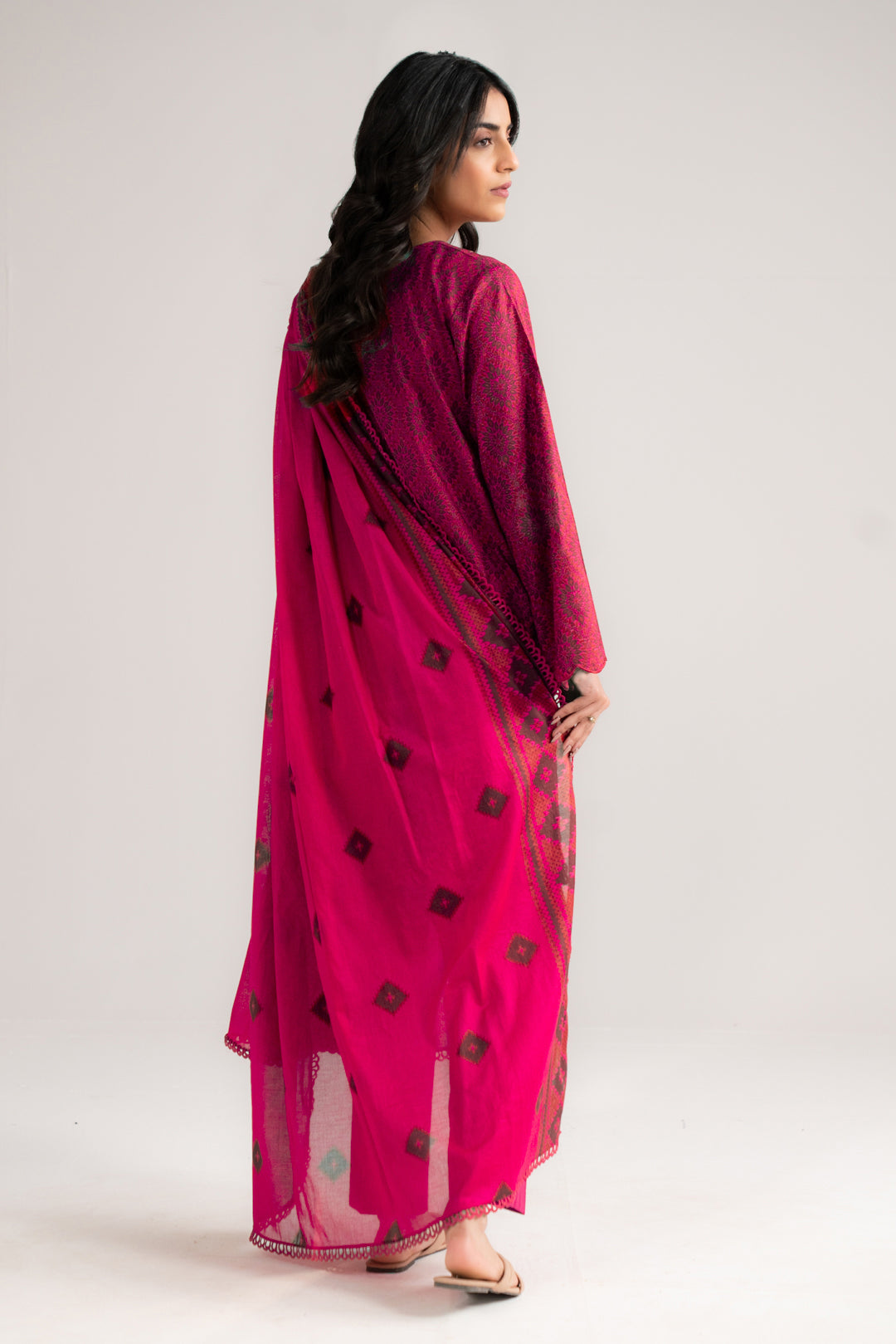 3 Piece Printed Lawn Suit Beena Unstitched - 26