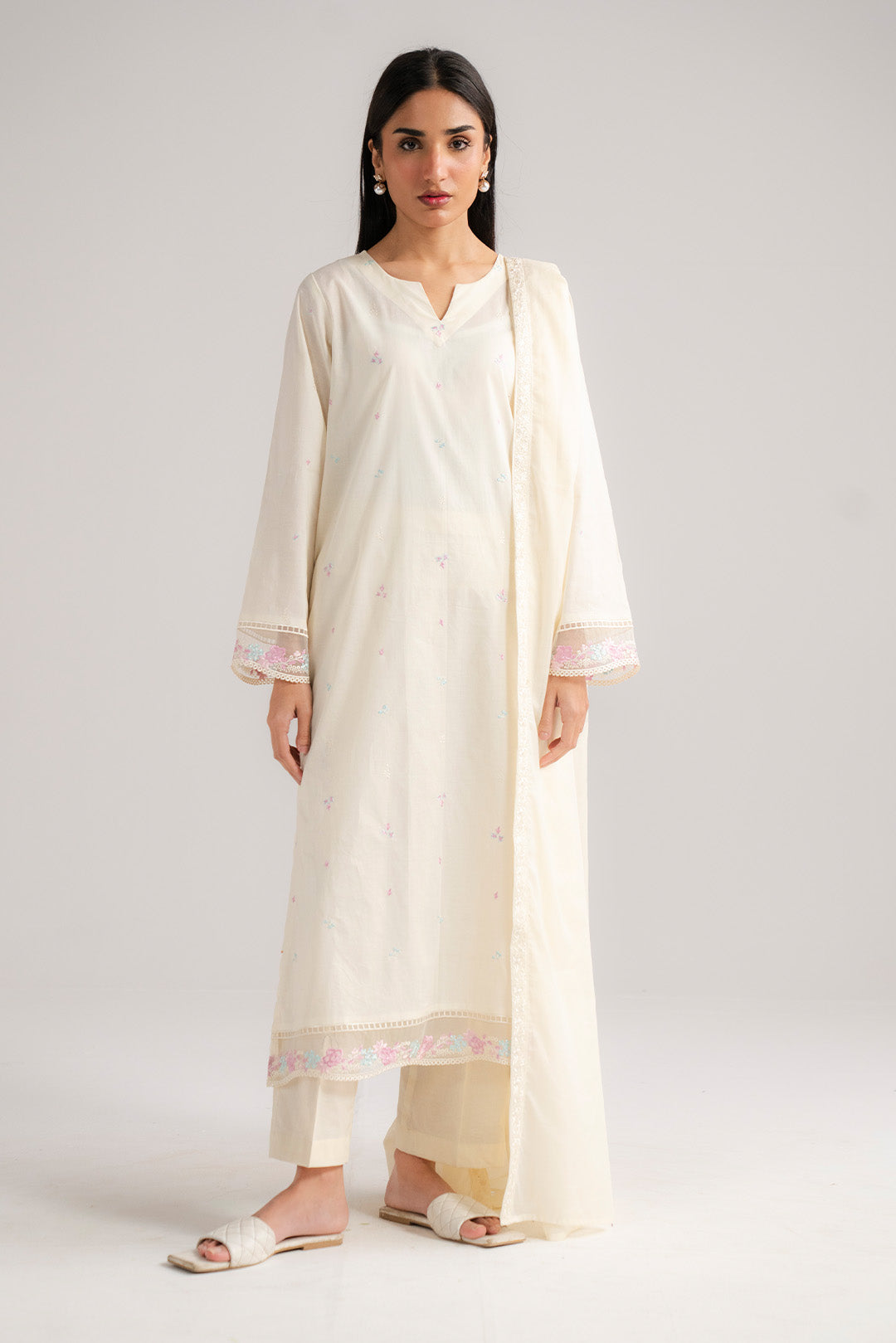 3 Piece Embroidered Lawn Suit Beena Unstitched - 26