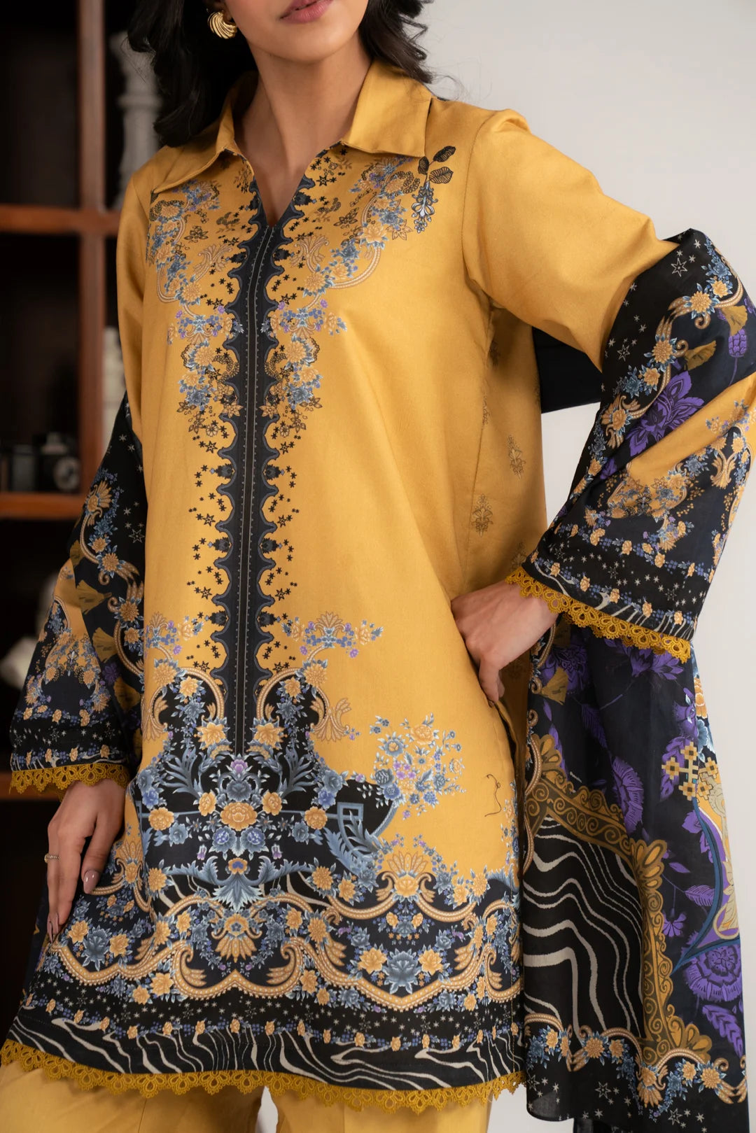 3 Piece Printed Lawn Suit Unstitched - 26