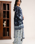 3 Piece Printed Linen Suit