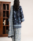 3 Piece Printed Linen Suit