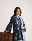 3 Piece Printed Linen Suit