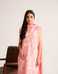 3 Piece Printed Cambric Suit