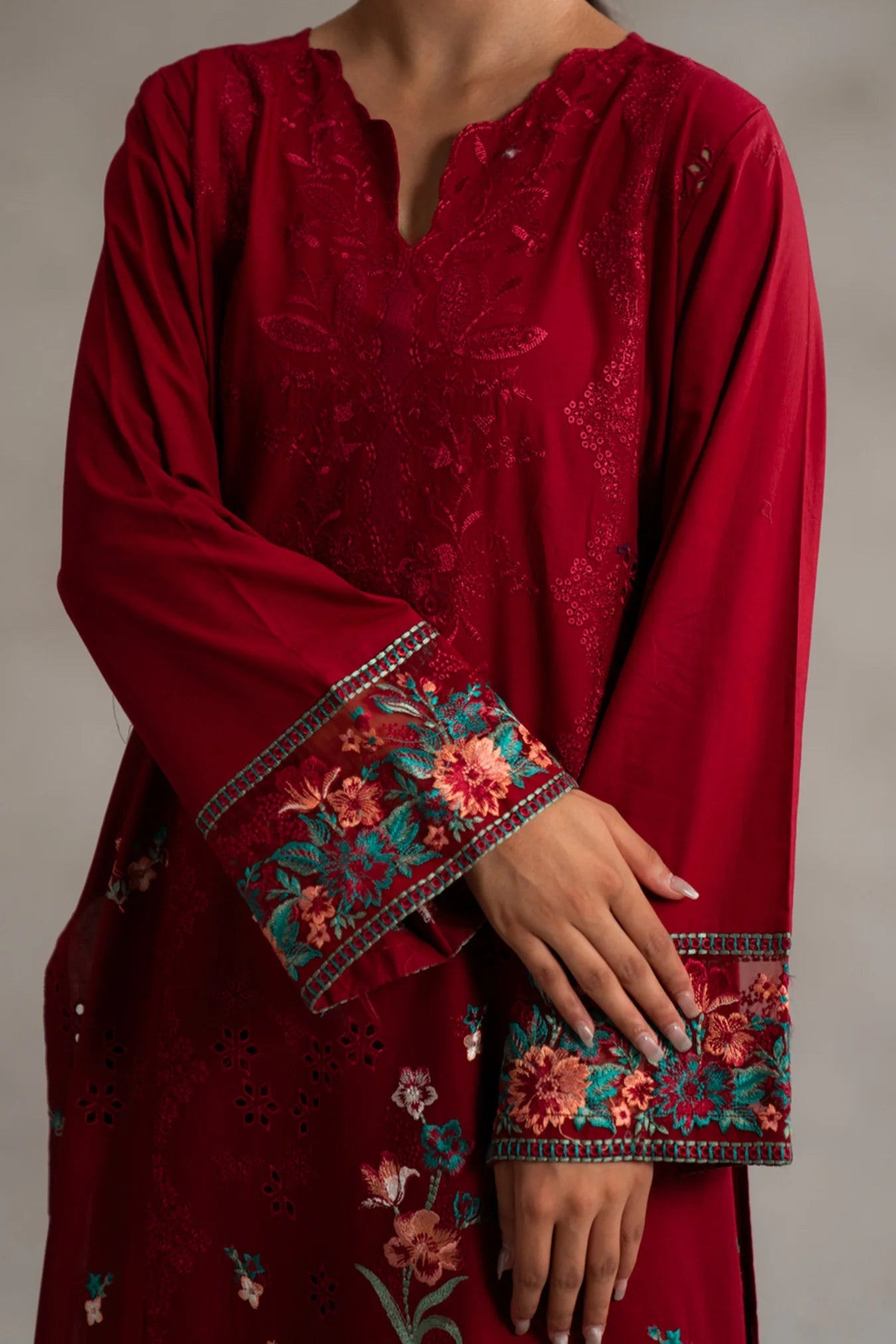 2 Piece Embroidered Lawn Suit Pret SS - 25