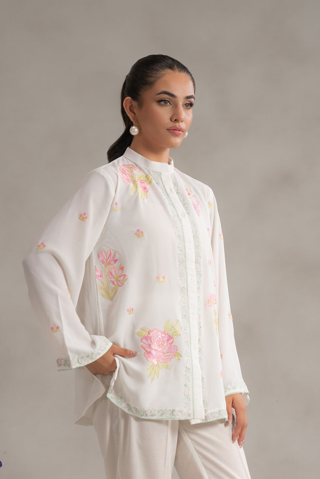 1 Piece Embroidered Shirt Pret SS - 25