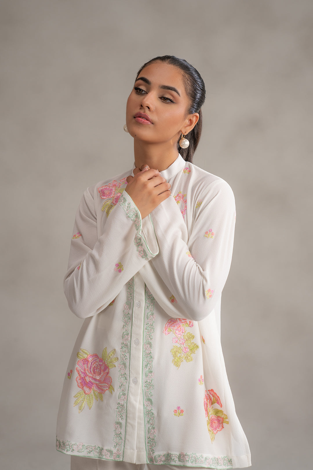 1 Piece Embroidered Shirt Pret SS - 25