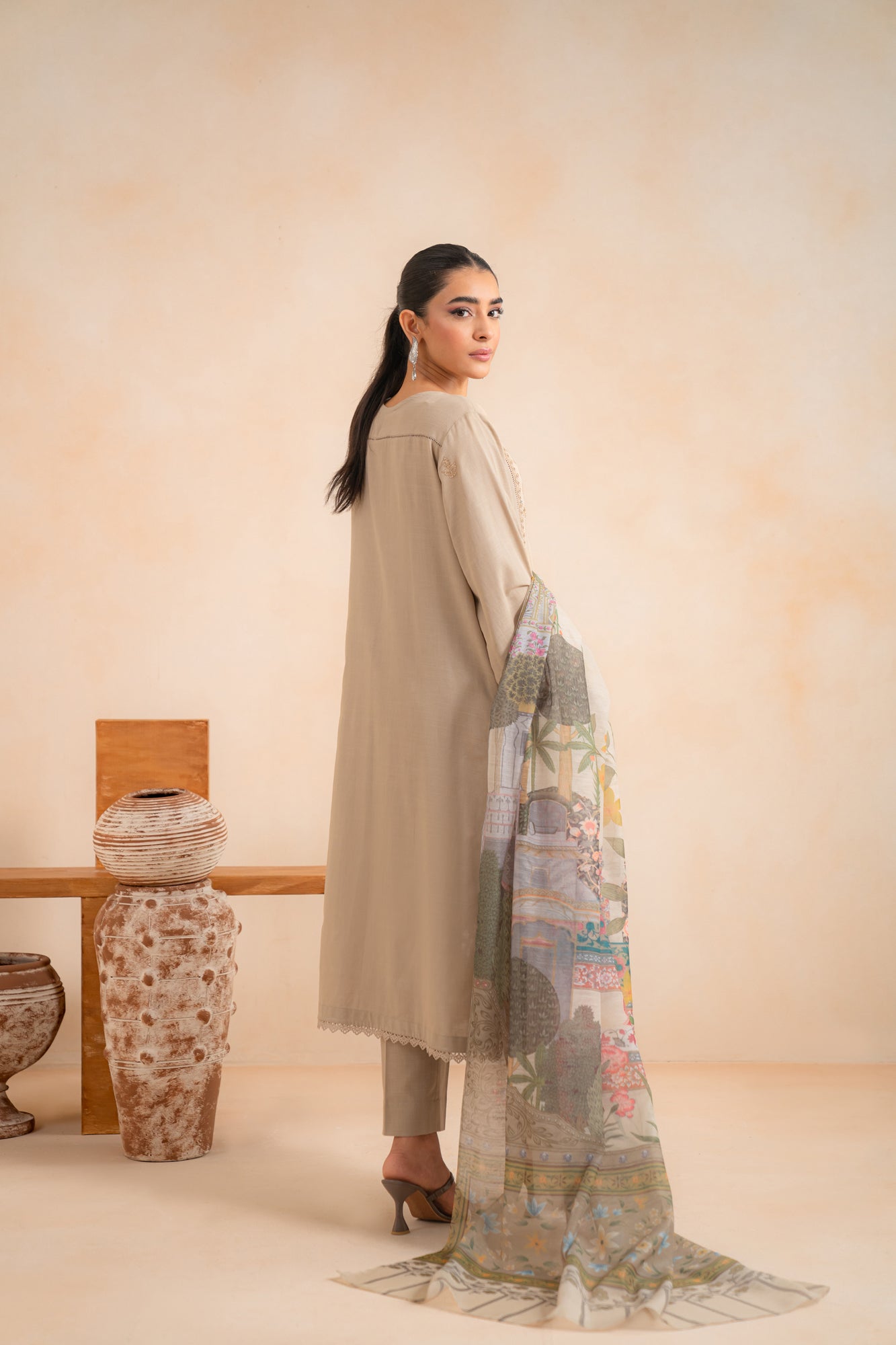 3 Piece  Khaddar Suit Unstitched Winter-24