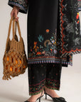 3 Piece Printed Linen Suit