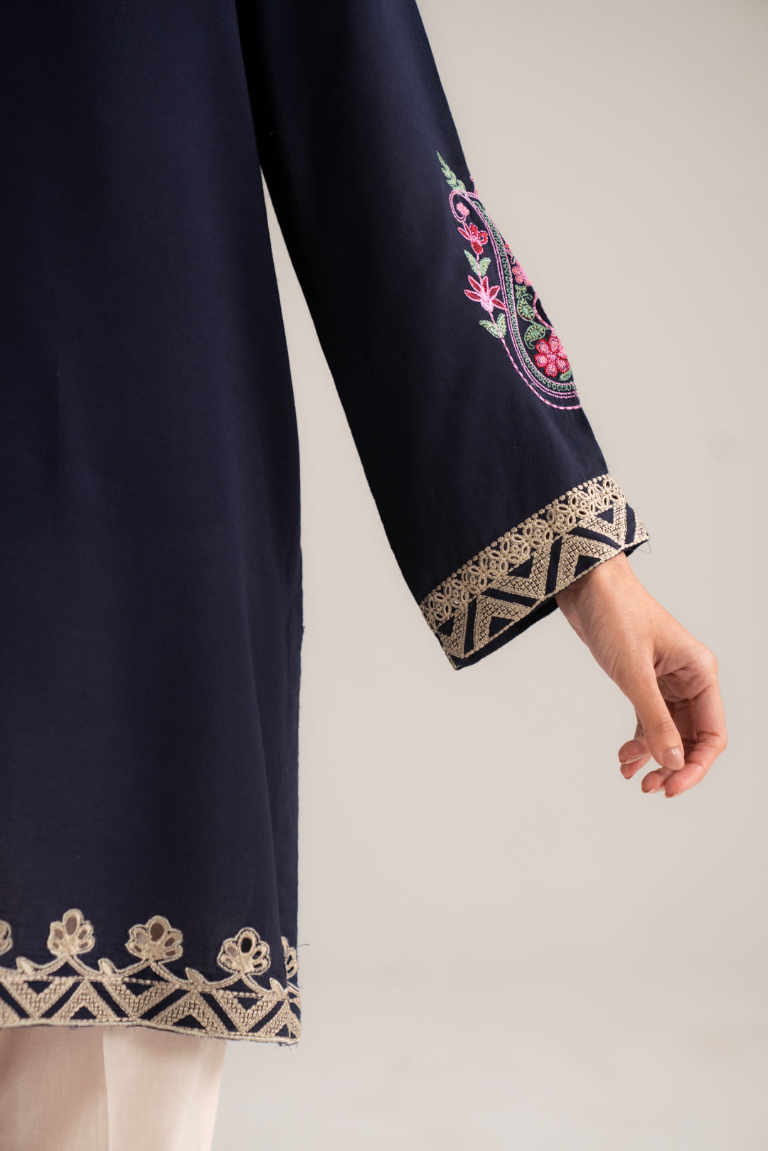 1 Piece Solid Embroidered Shirt Pret SS - 26