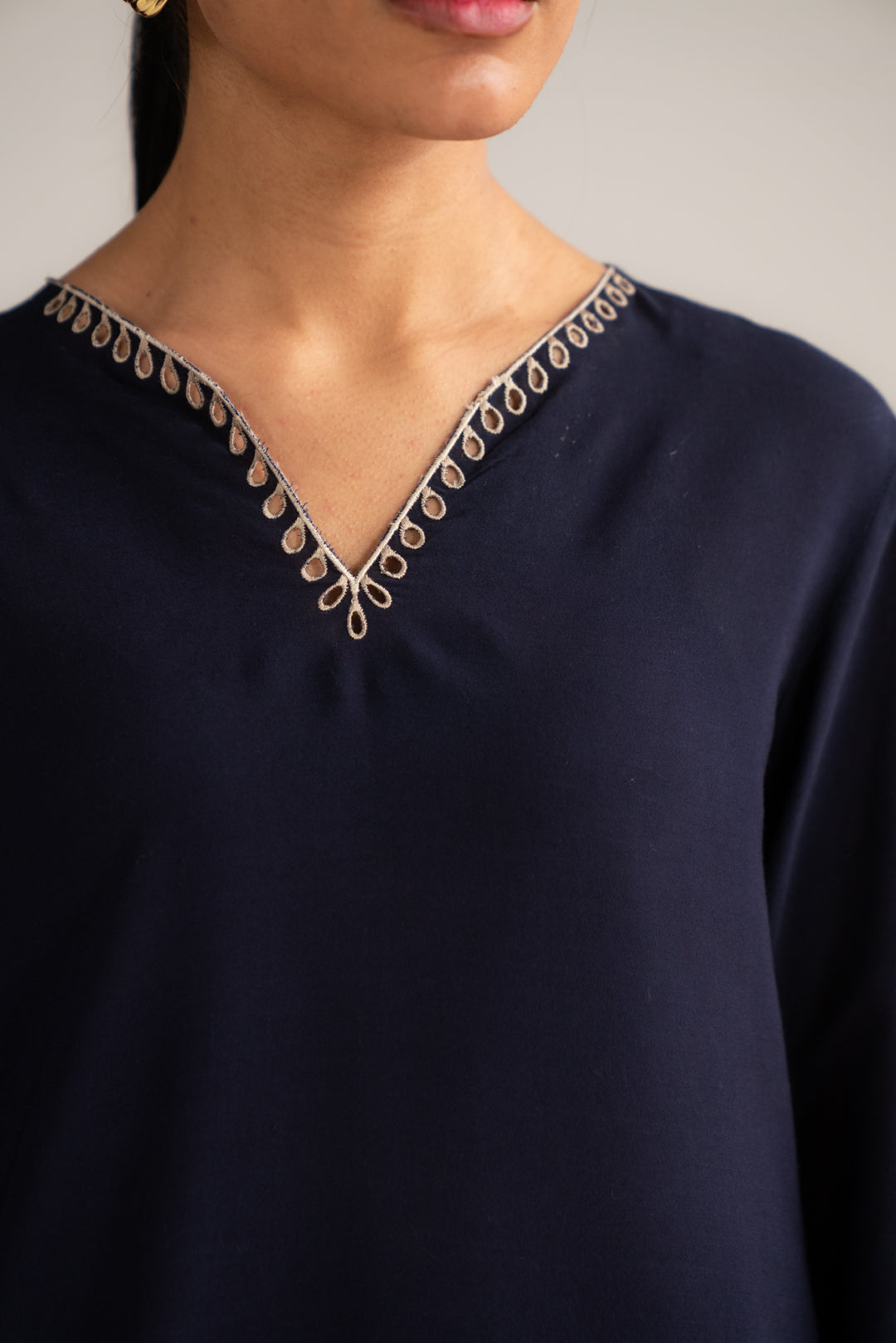 1 Piece Solid Embroidered Shirt Pret SS - 26