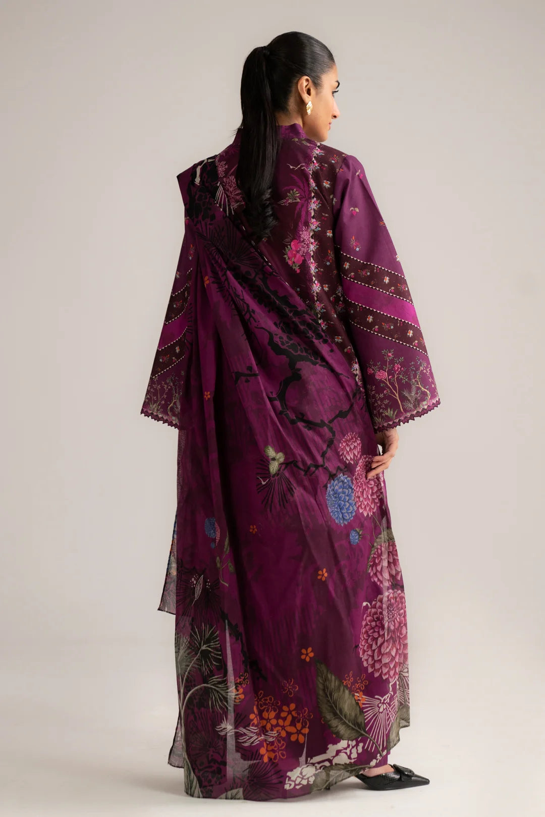 3 Piece Printed Linen Suit Unstitched - 26