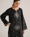 1 Piece Embroidered Raw Silk Shirt