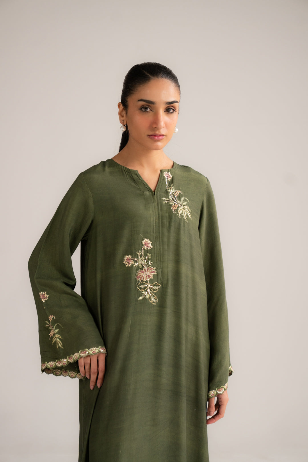 1 Piece Embroidered Kaftan Pret SS - 26
