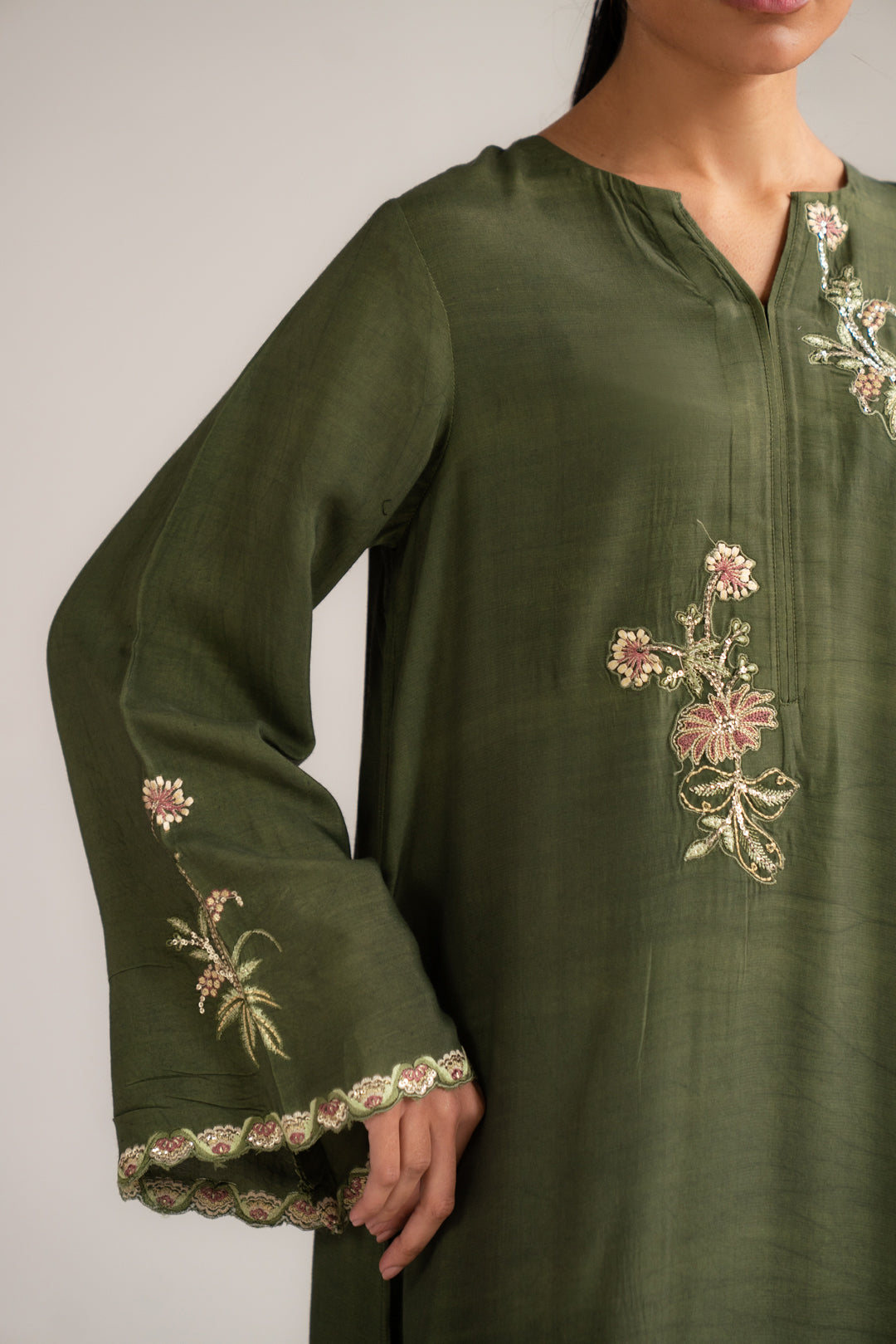 1 Piece Embroidered Kaftan Pret SS - 26