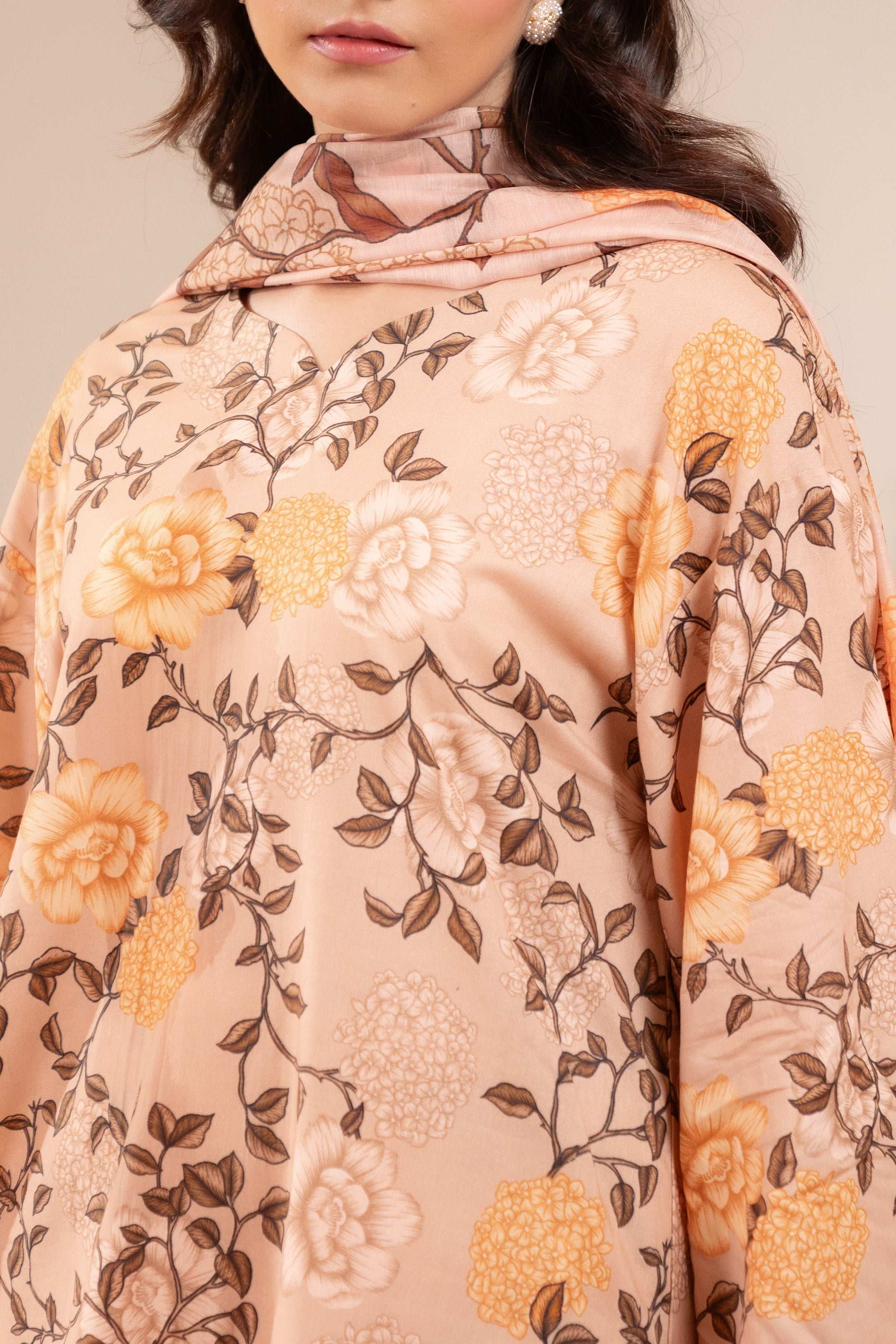 3 Piece Printed Cambric Suit Unstitched Winter-24