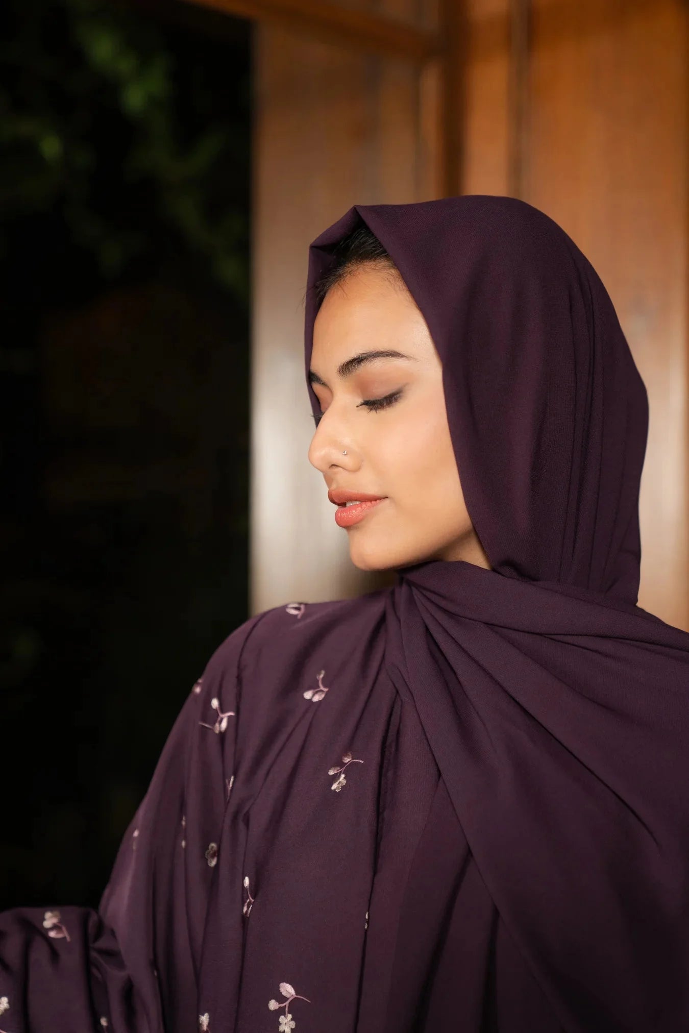 Plum Abaya Scarf Modest Wear - 25