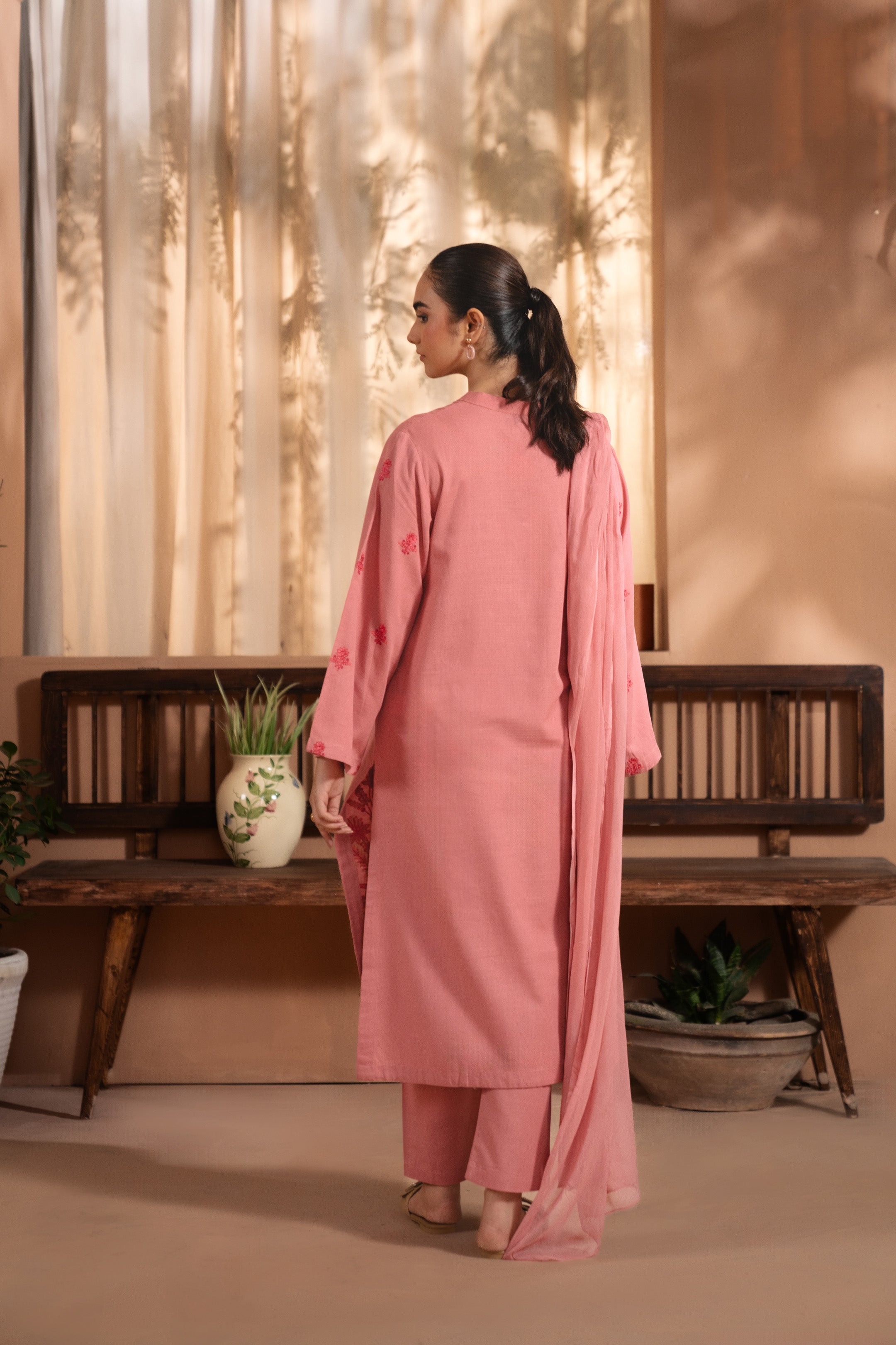3 Piece Khaddar Suit Pret Winter-24