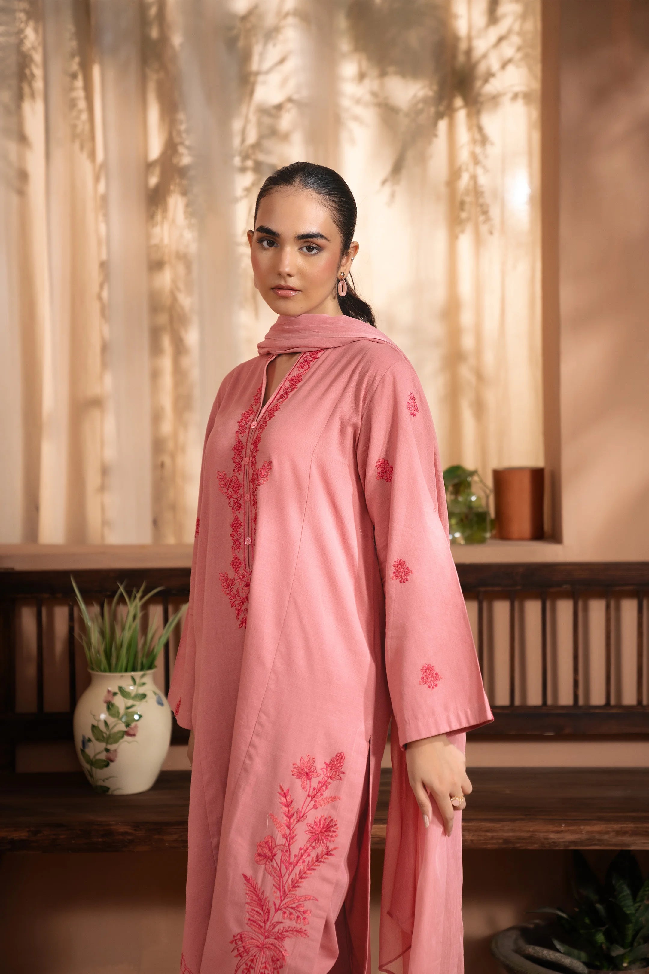 2 Piece Khaddar Suit Pret Winter-24