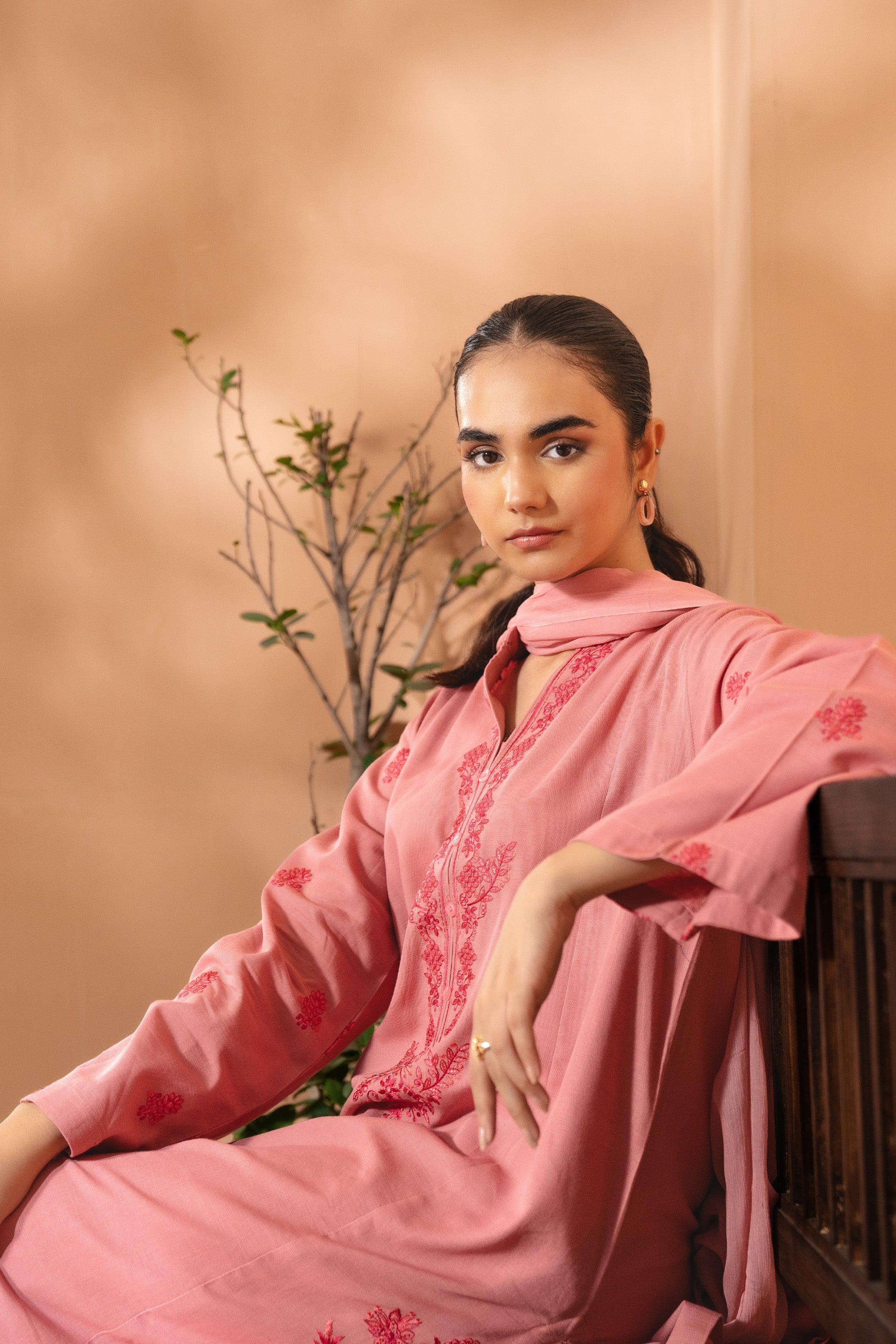 3 Piece Khaddar Suit Pret Winter-24