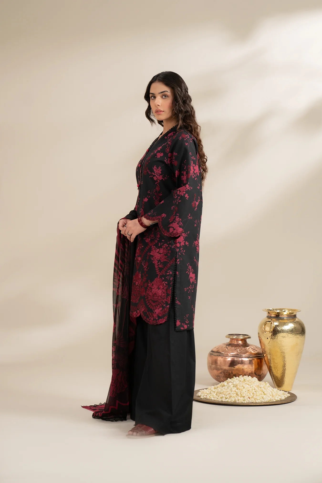 3 Piece Embroidered Lawn Suit Unstitched Summer - 25