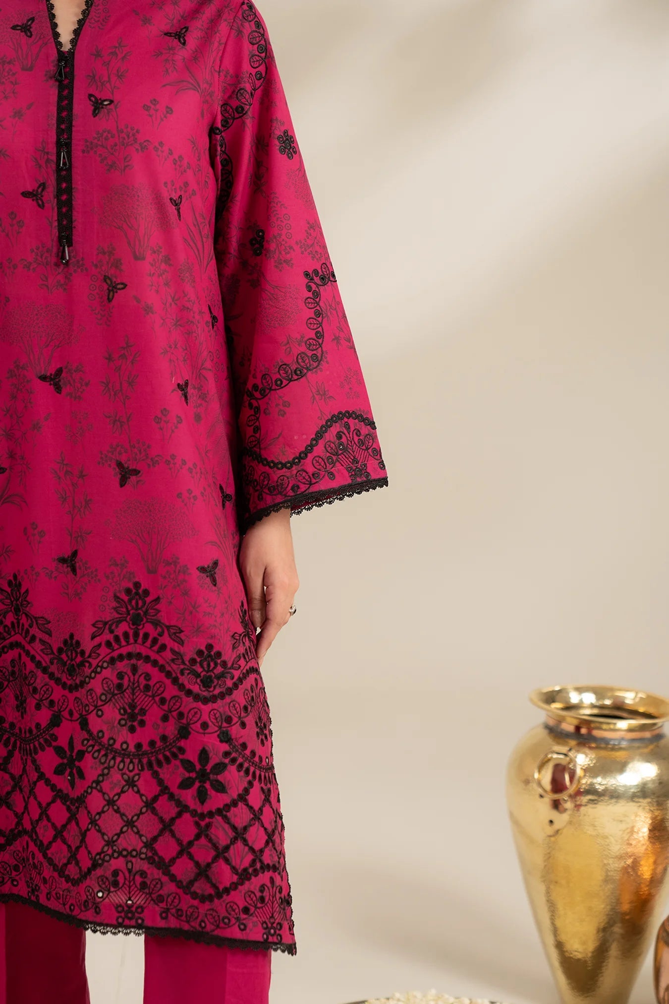 3 Piece Embroidered Lawn Suit Unstitched Summer - 25