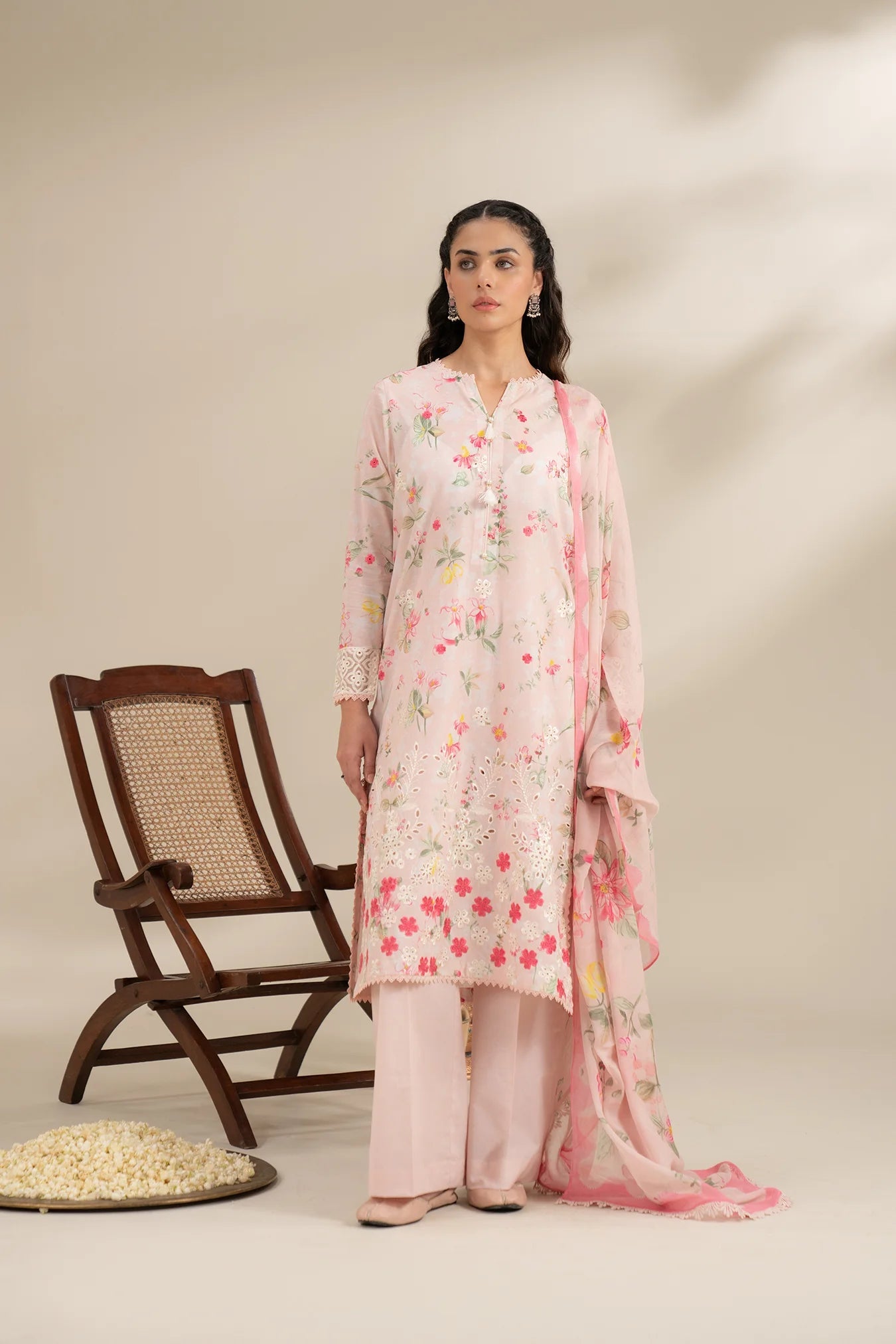 3 Piece Embroidered Lawn Suit Unstitched Summer - 25