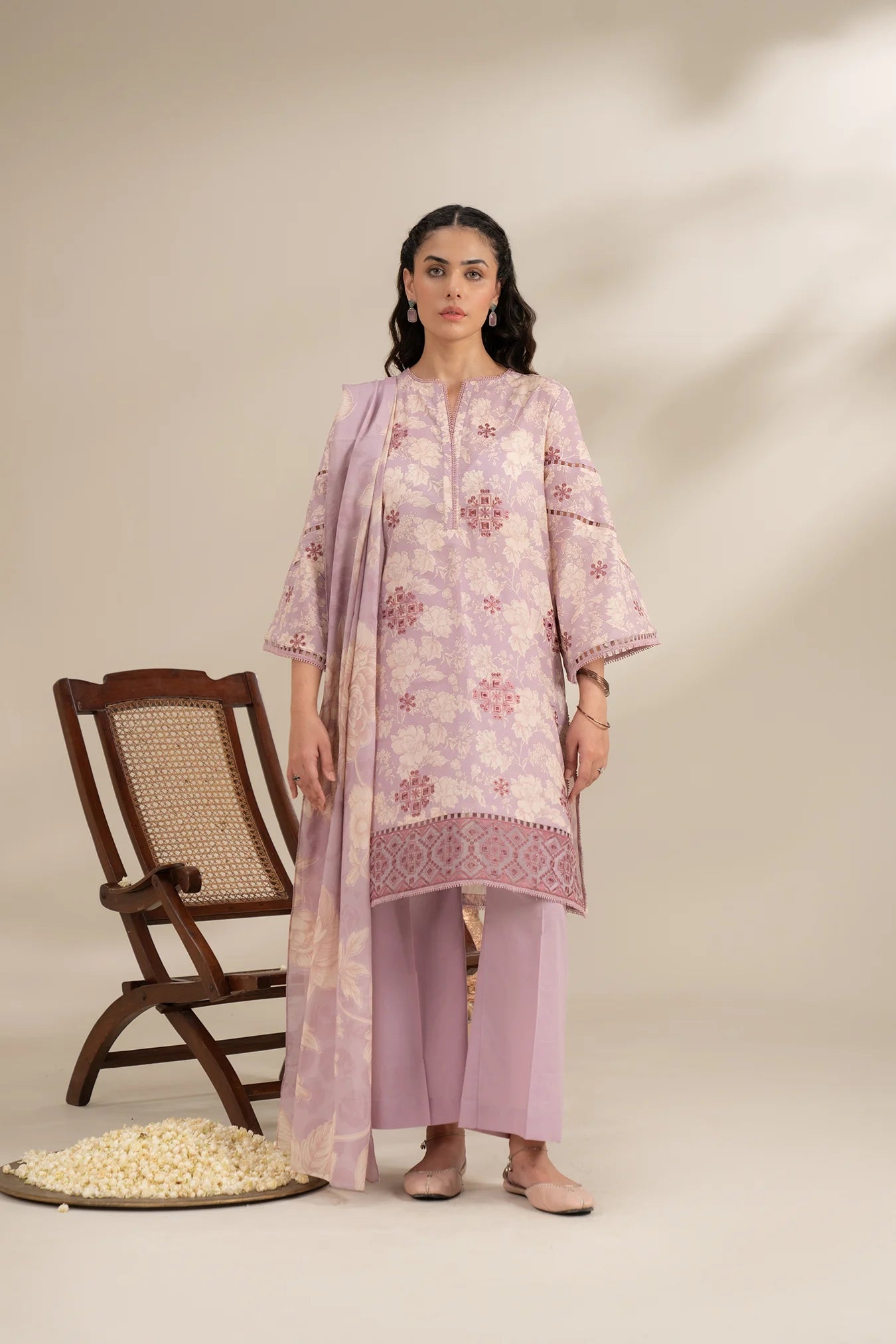 3 Piece Embroidered Lawn Suit Unstitched Summer - 25