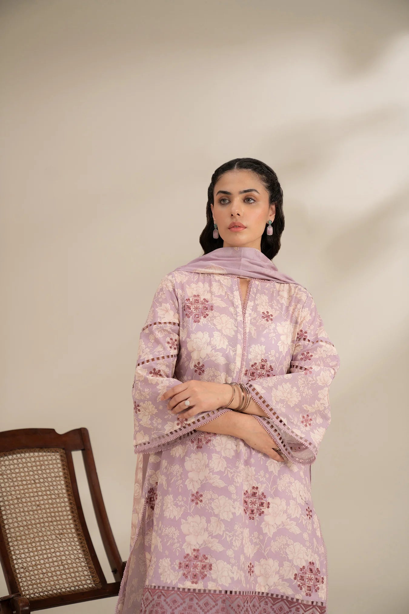 3 Piece Embroidered Lawn Suit Unstitched Summer - 25