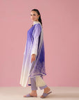 3 Piece Embroidered Lawn Suit (Tie and Dye Dress) Unstitched Summer - 25