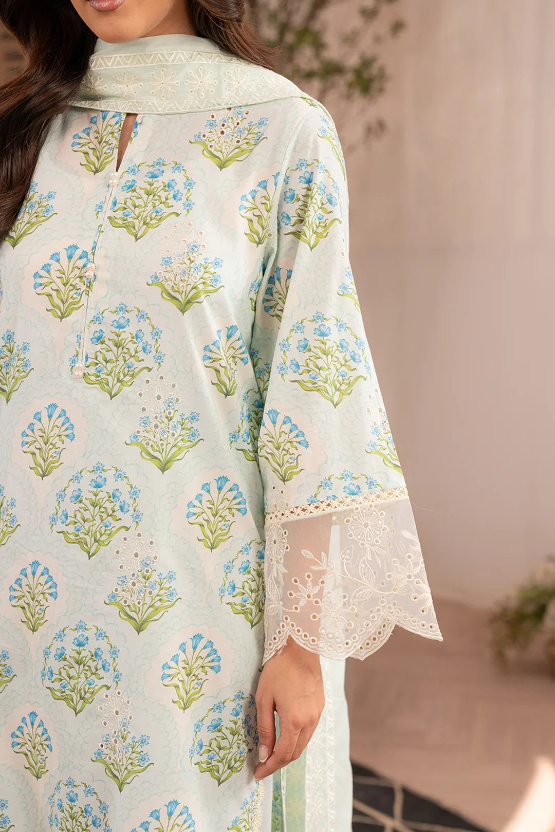 3 Piece Embroidered Lawn Suit Unstitched Summer - 25