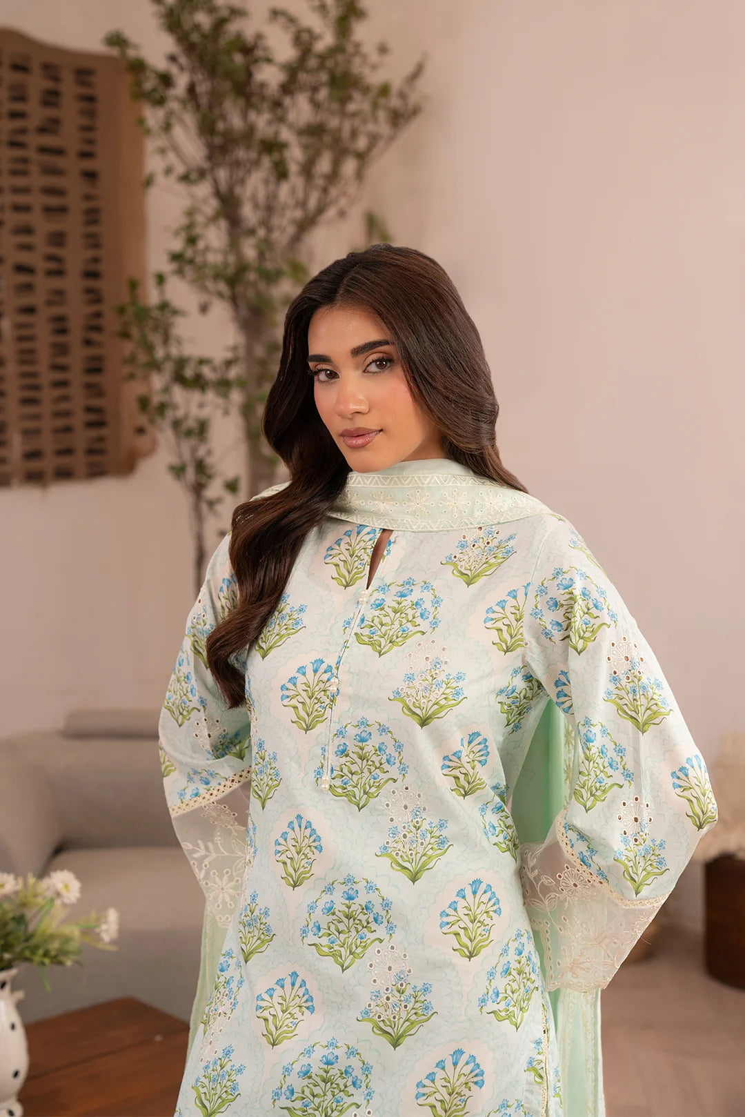 3 Piece Embroidered Lawn Suit Unstitched Summer - 25