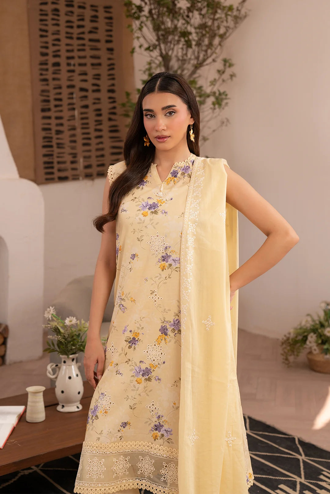 3 Piece Embroidered Lawn Suit Unstitched Summer - 25