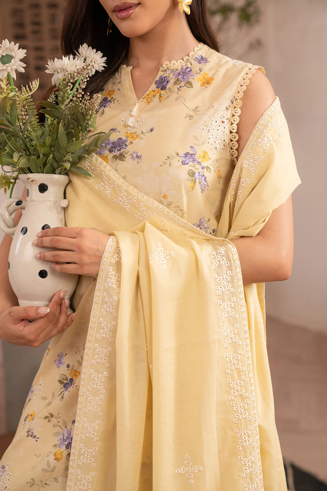3 Piece Embroidered Lawn Suit Unstitched Summer - 25