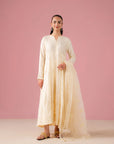 3 Piece Embroidered Raw Silk Suit