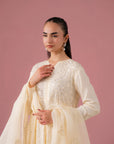 3 Piece Embroidered Raw Silk Suit