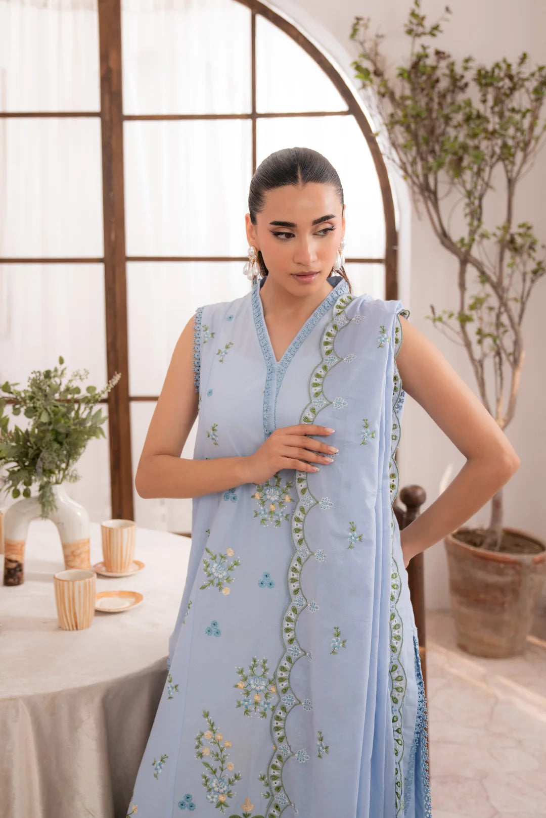 3 Piece Embroidered Lawn Suit Unstitched Summer - 25