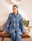 2 Piece Embroidered Jacquard Suit