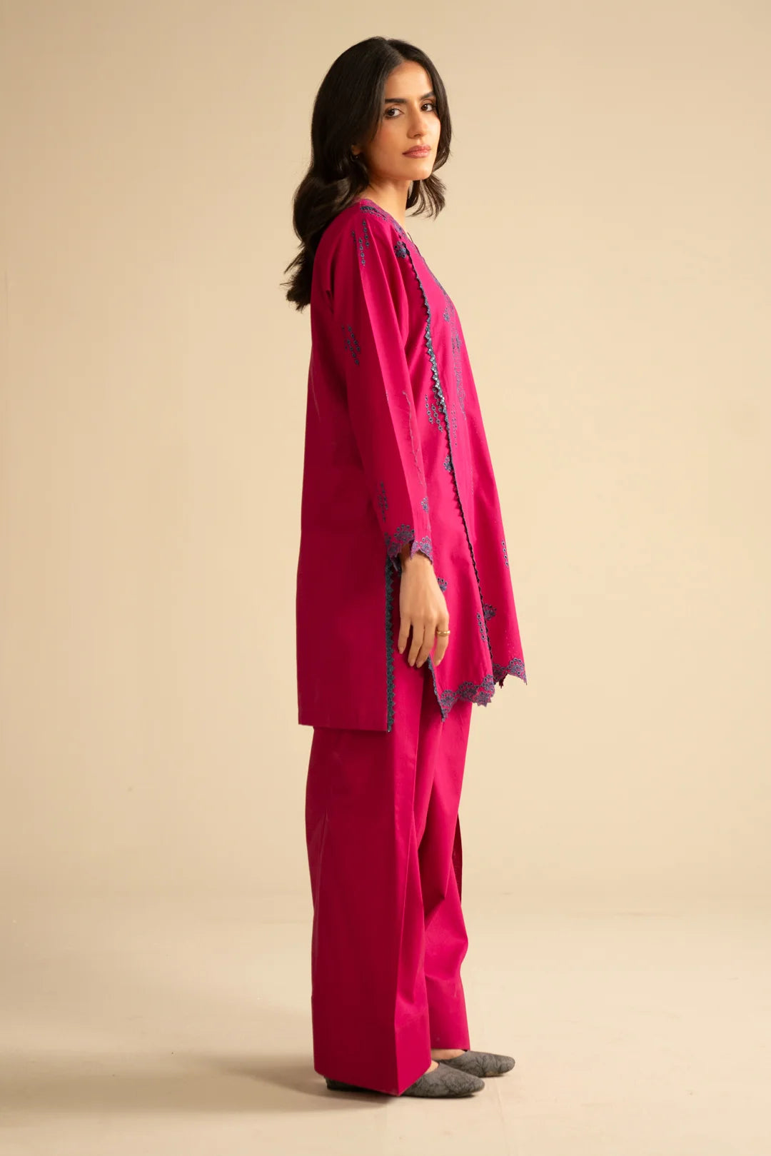 3 Piece Embroidered Cambric Suit