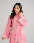 2 Piece Embroidered Linen Suit