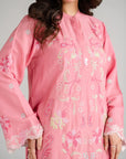 2 Piece Embroidered Linen Suit