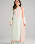 3 Piece Embroidered Raw Silk Suit Pret SS - 26