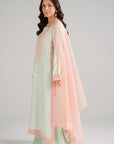 3 Piece Embroidered Raw Silk Suit Pret SS - 26