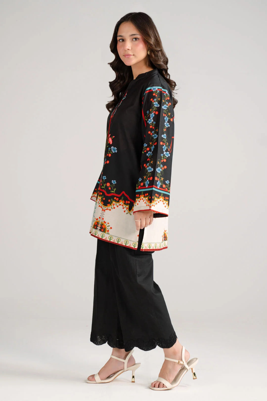 1 Piece Ethnic Printed Cambric Shirt Pret SS - 26