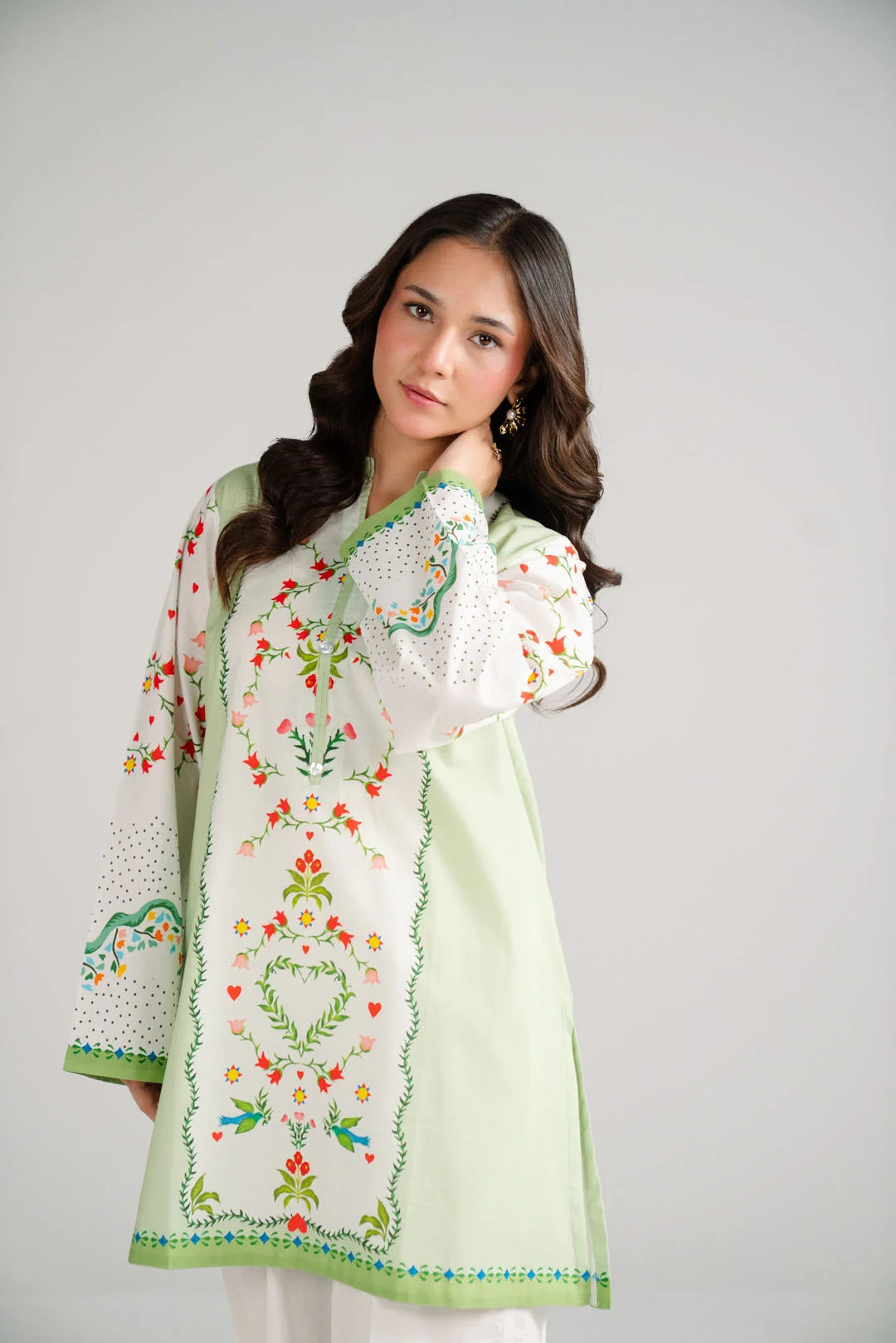 1 Piece Printed Cambric Shirt Pret SS - 26